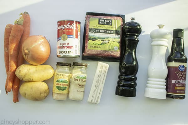 Ingredients for Hobo Dinner