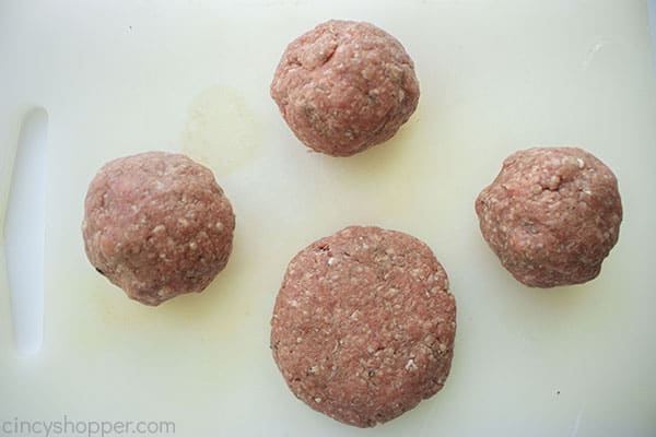 Formed ground beef patties
