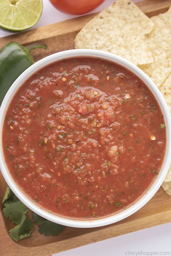 Homemade Salsa Restaurant style in a bowl