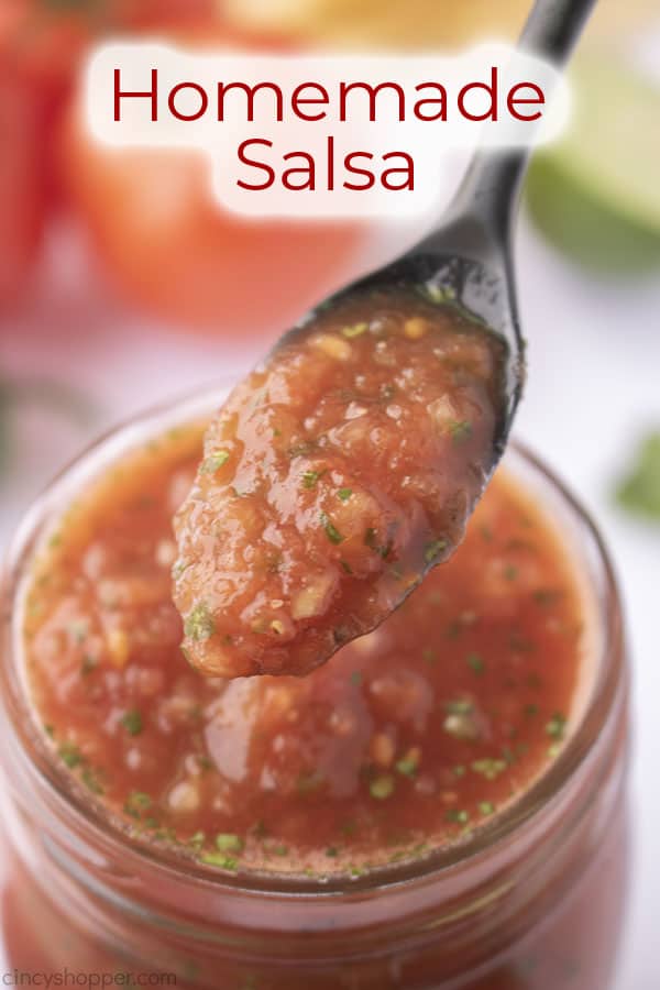Text on image Homemade Salsa