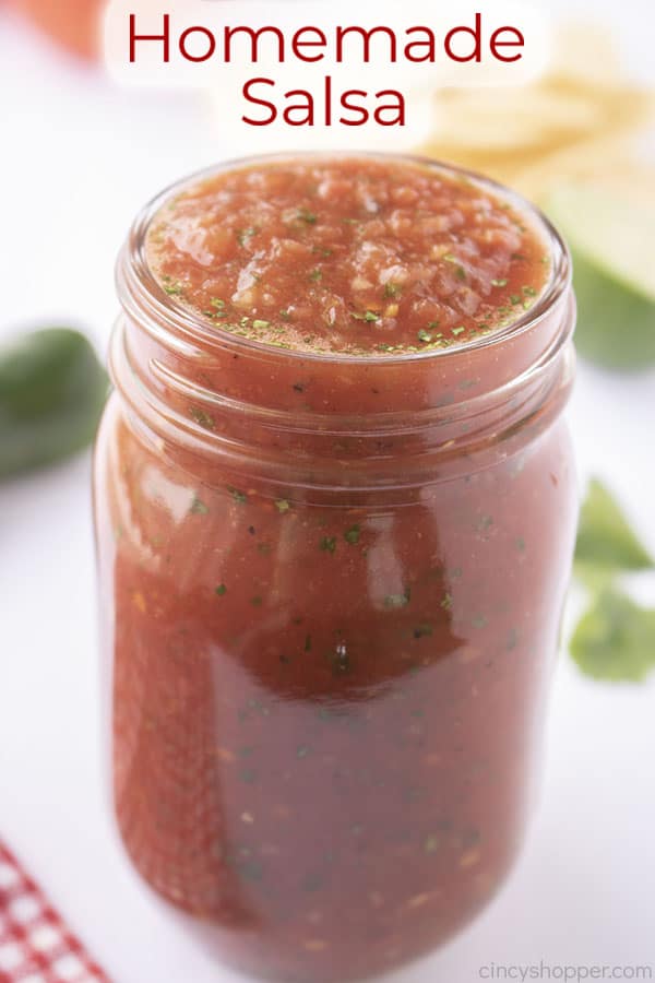 Text on image Homemade Salsa