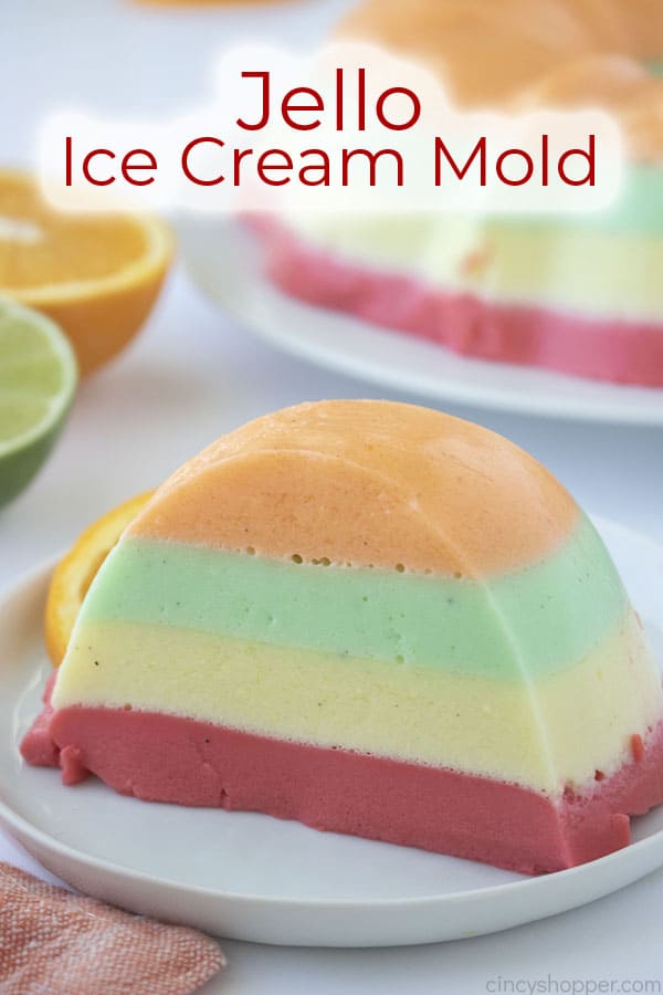 Text on image Jello Ice Cream Mold