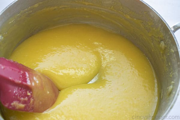 Thickened lemon curd