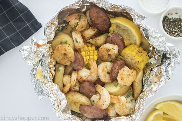 Oven baked Low Country Boil Packet