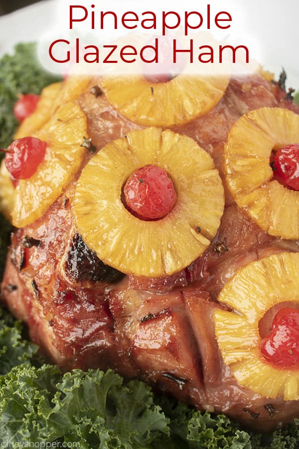 Text on image Pineapple Glazed Ham