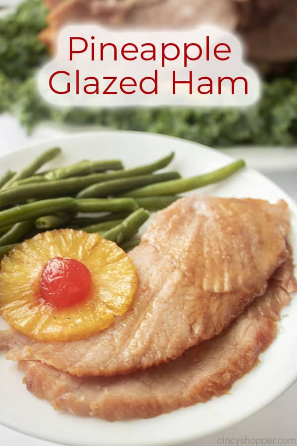 Text on image Pineapple Glazed Ham