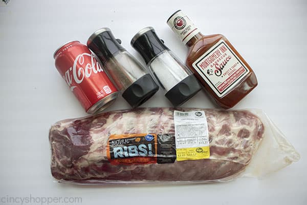 Ingredients for Slow Cooker Coke Ribs