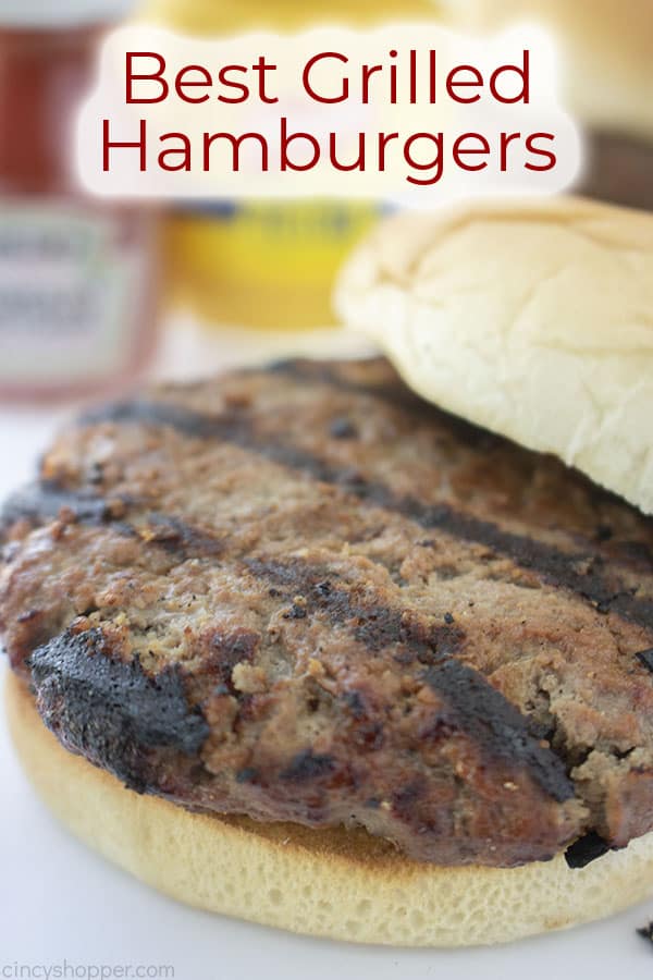 Text on image Best Grilled Hamburgers
