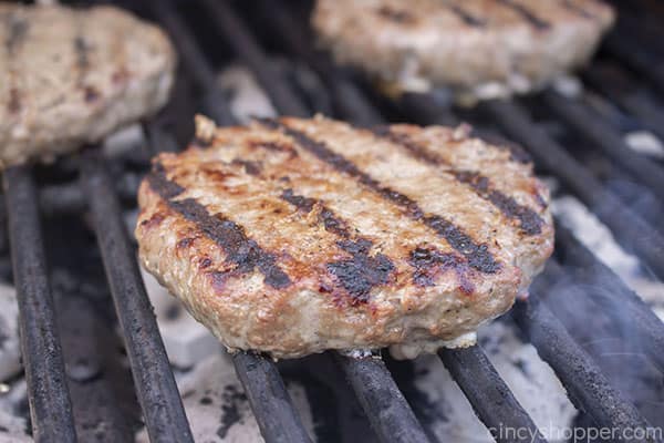 Burger on the grill