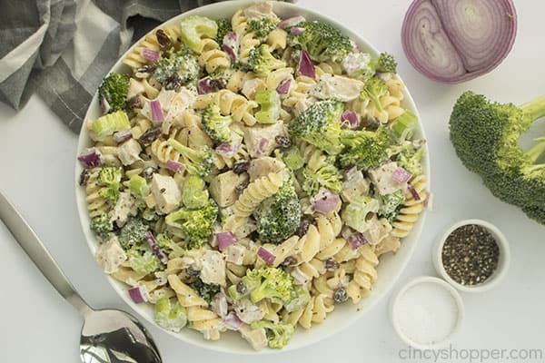 Bowl of Broccoli Pasta Salad