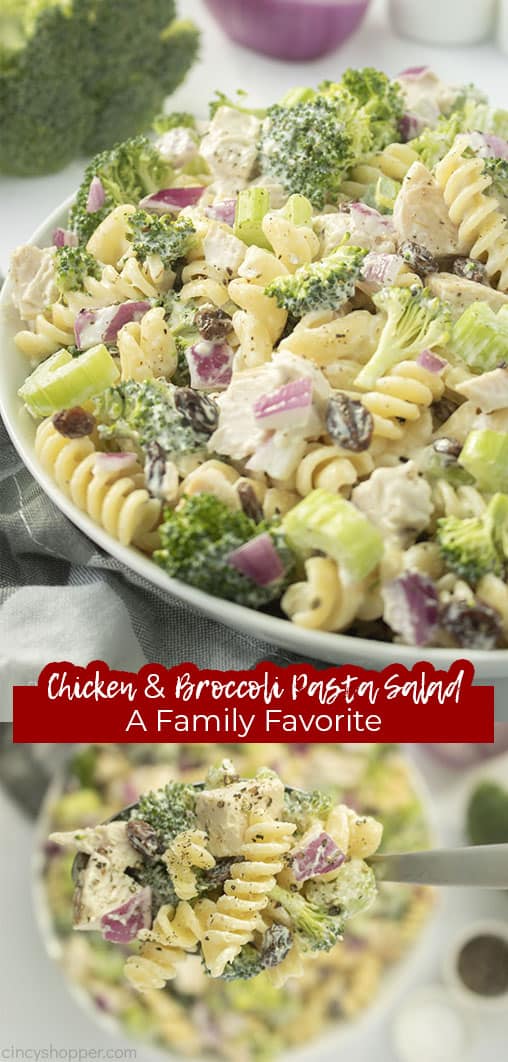 Long pin Chicken & Broccoli Pasta Salad A Family Favorite