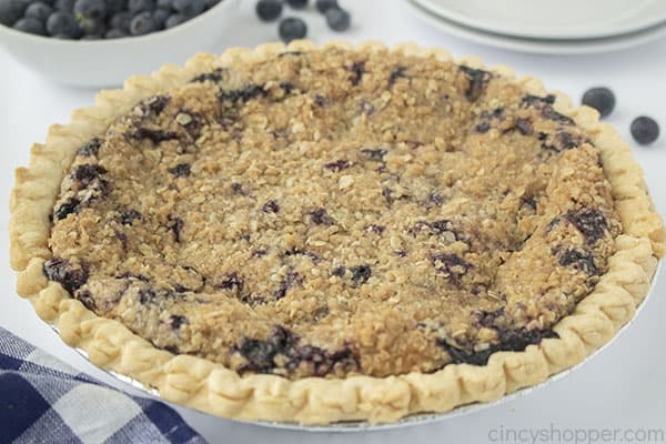 Creamy Custard Blueberry pie