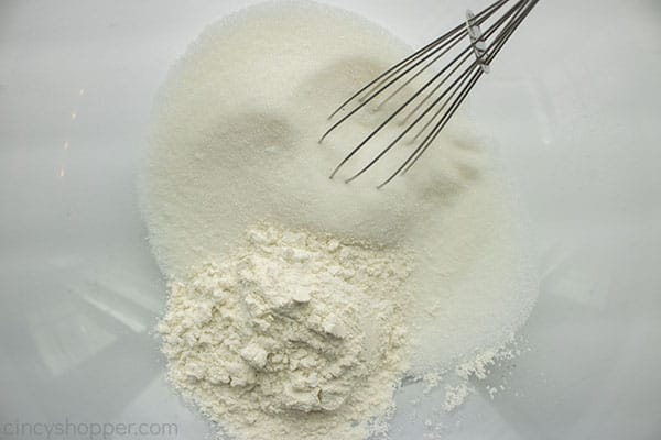 Dry ingredients with whisk