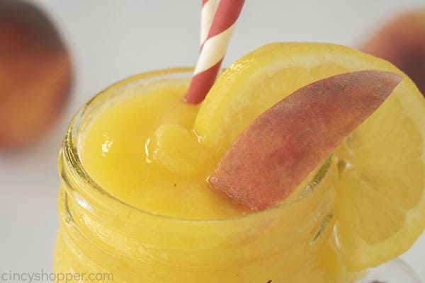 Frozen peach slushy