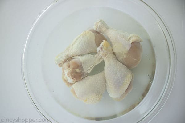 Chicken in brine mixture