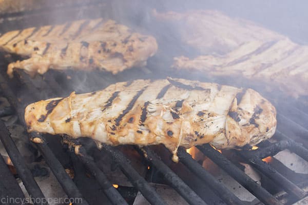 BBQ Chicken breast on the grill