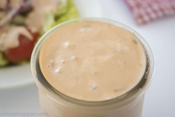 Easy Thousand Island Dressing in a jar