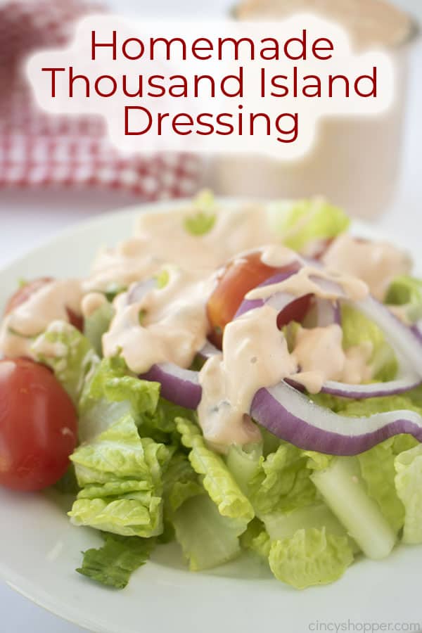 Text on image Homemade Thousand Island Dressing