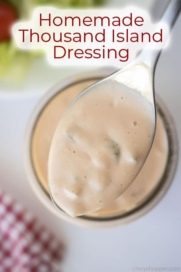 Text on image Homemade Thousand Island Dressing