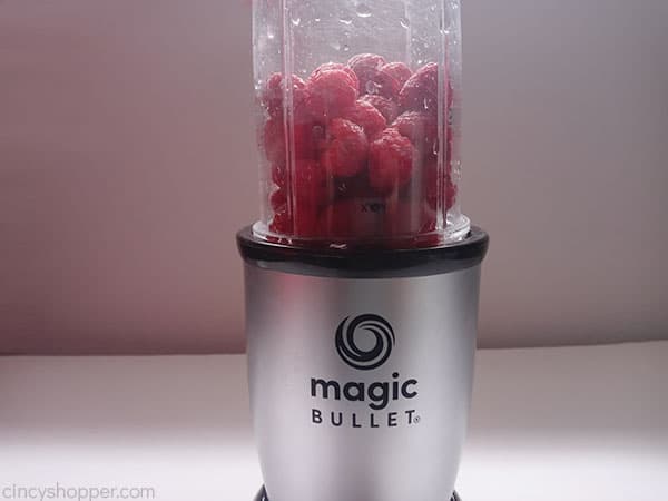 Raspberries in blender