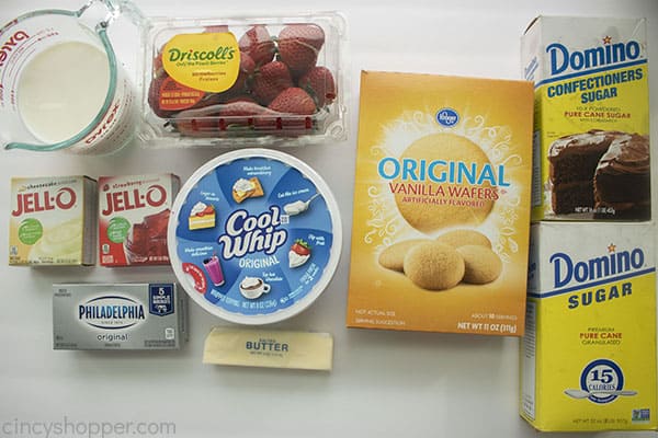 Strawberry Cheesecake Dessert ingredients