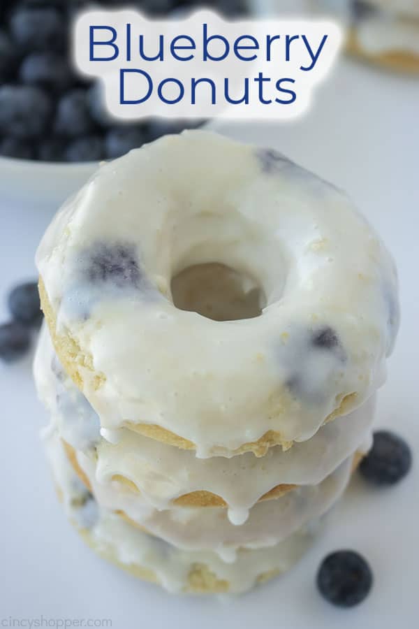 Text on image Blueberry Donuts