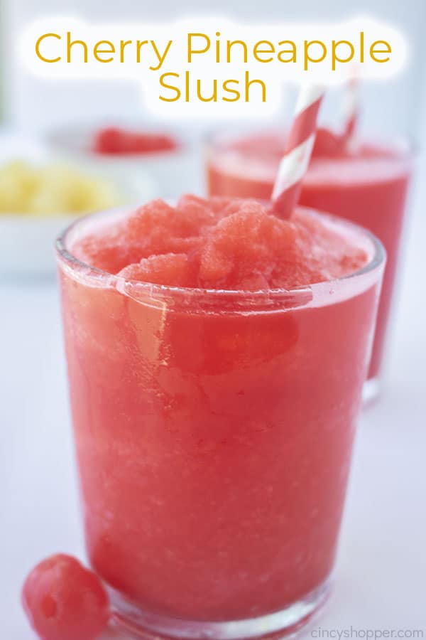 Text on image Cherry Pineapple Slush