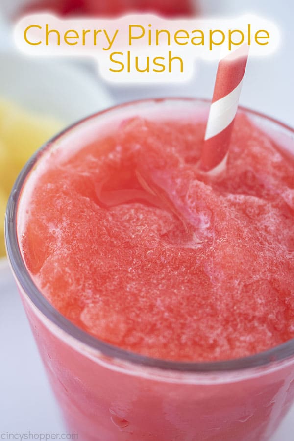 Text on image Cherry Pineapple Slush