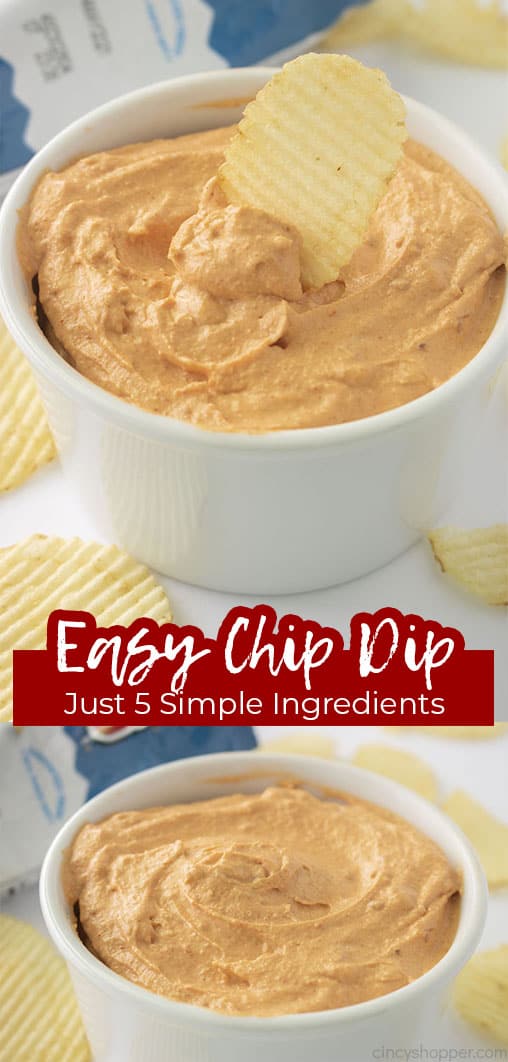 Long pin collage Easy Chip Dip Just 5 Simple Ingredients