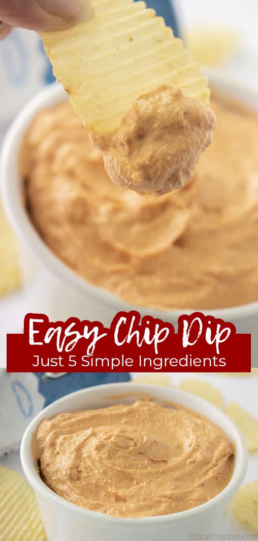 Long pin collage Easy Chip Dip Just 5 Simple Ingredients