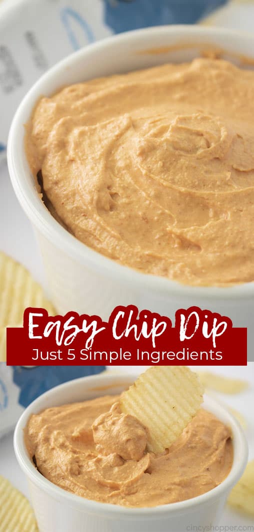 Long pin collage Easy Chip Dip Just 5 Simple Ingredients