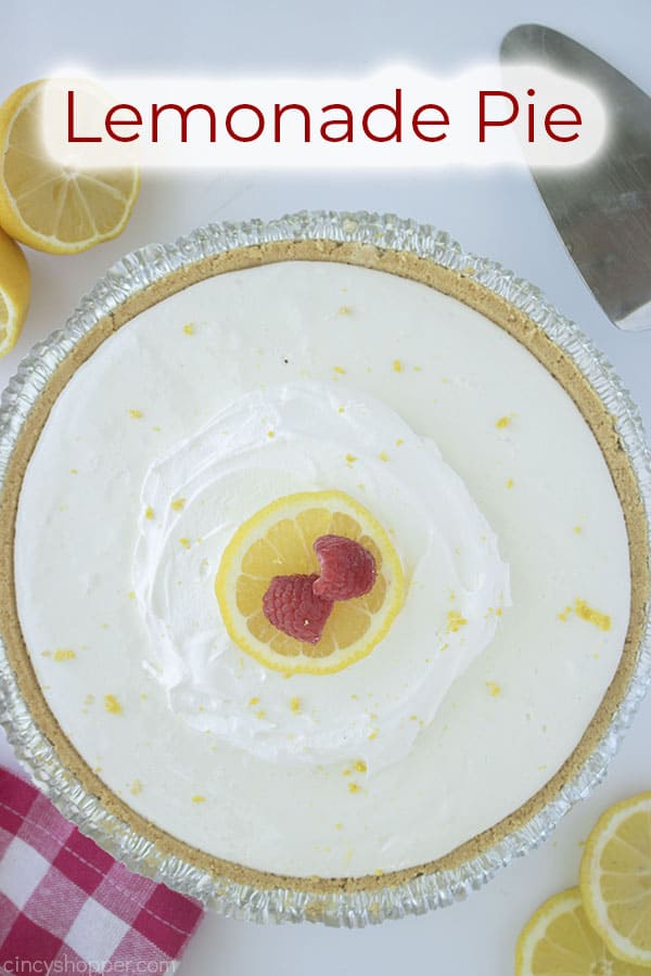 Text on image Lemonade Pie