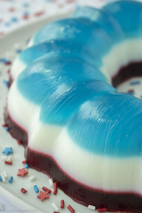 Red White and Blue Jello Mold