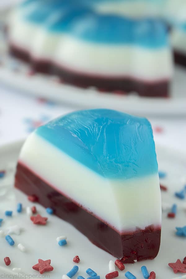 Layered Jello Mold for 4th of July