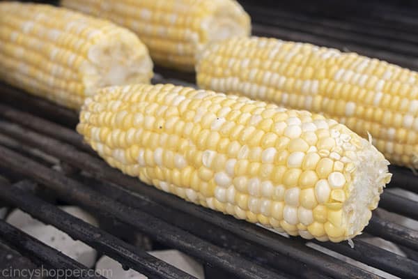 Fresh corn on the grill