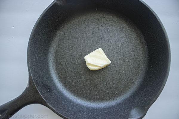 Butter added to pan