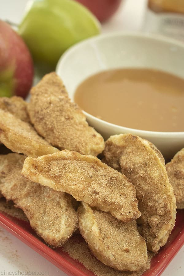 Air Fryer Apple Fries on a plate