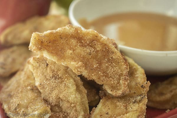 Air Fryer Apple wedge with cinnamon sugar