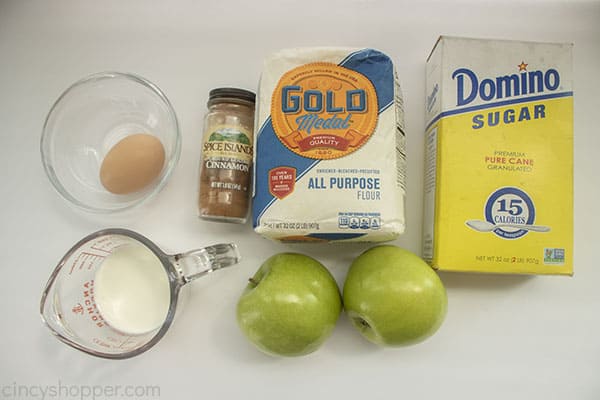 Ingredients for Air Fryer Apple wedges