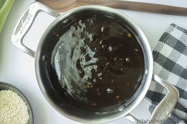 Homemade Teriyaki Sauce in a pan