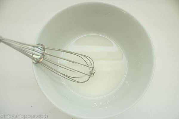 Cornstarch slurry in a bowl