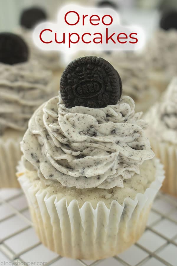 Text on image Oreo Cupcakes