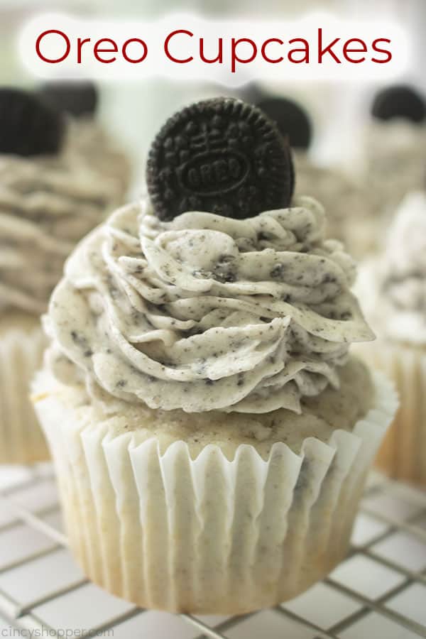 Text on image Oreo Cupcakes