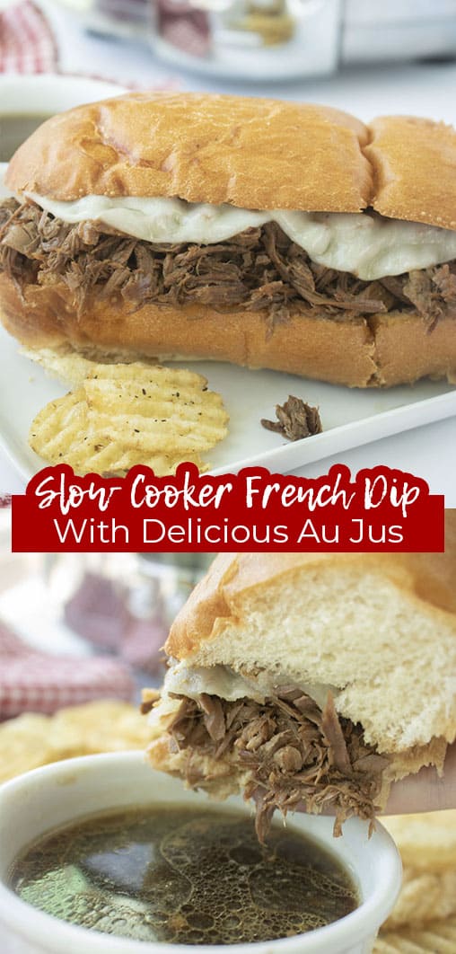 Long pin Slow Cooker French Dip with Delicious Au Jus