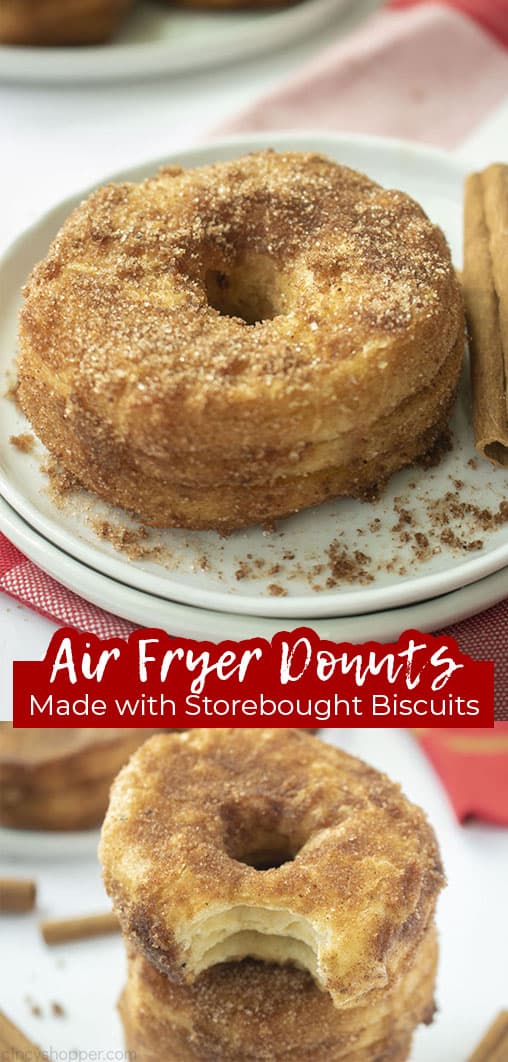 Long pin Air Fryer Donuts Made with Store-Bought Biscuits