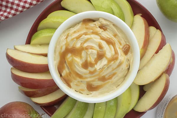 Caramel Dip in a bowl with apples