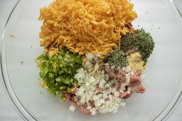 Meatloaf ingredients in a bowl