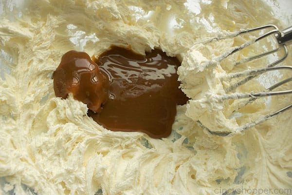Caramel added to frosting