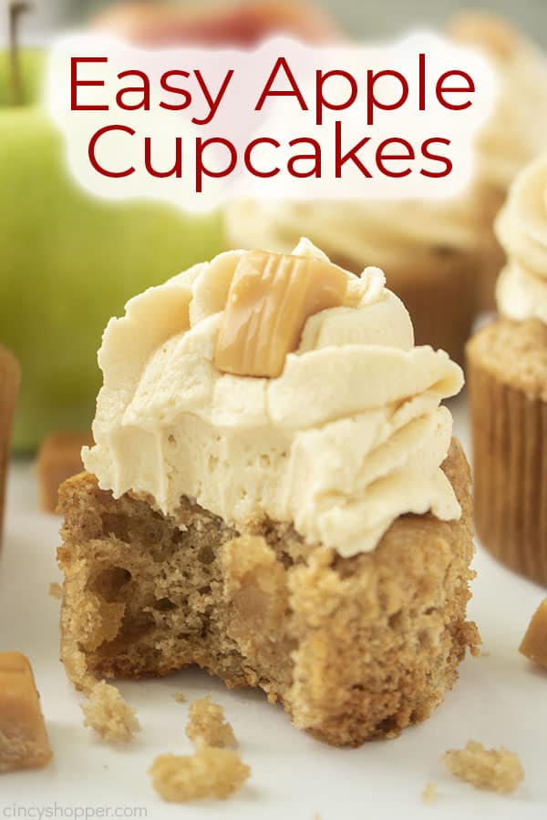 Text on image Easy Apple Cupcakes