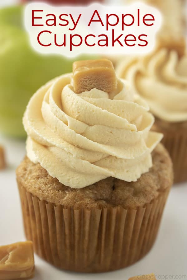 Text on image Easy Apple Cupcakes